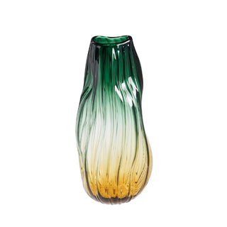 Galbiati Vaso Sfumato in Vetro H37 cm Verde Ambra