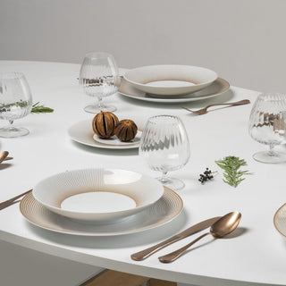 Weissestal 18-Piece Christmas Dinner Set Vintage Gold Porcelain