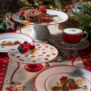 Weissestal Weihnachtstortenständer Sweet D18 cm aus Porzellan