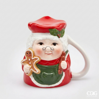 EDG Enzo De Gasperi Tazza Mug Mamma Claus in Ceramica