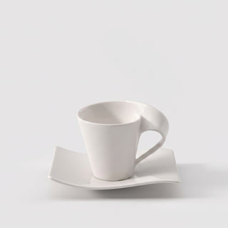 Villeroy & Boch Set 6 Tazzine con Piattino New Wave in Porcellana
