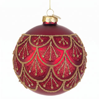 Andrea Bizzotto Pallina di Natale Vetro Rosso Winslows D10 Cm