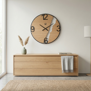 L'Oca Nera Orologio da Parete in Legno e Metallo D60 cm