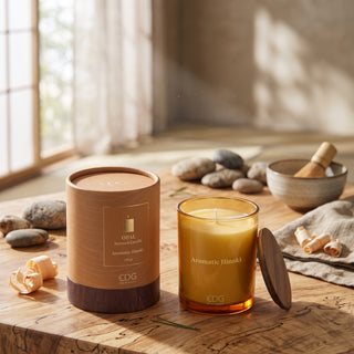EDG Enzo De Gasperi Candela Opal in Vetro H10 cm Aromatic Hinoki