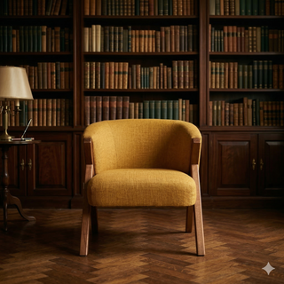 L'Oca Nera Poltroncina 68x72xh70 cm in Legno Massello Giallo