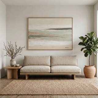 EDG Enzo De Gasperi Quadro Abstract Rettangolare Misty Lake 120x90 cm