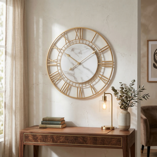L'Oca Nera Orologio da Parete Fashion D60 cm in Metallo Oro