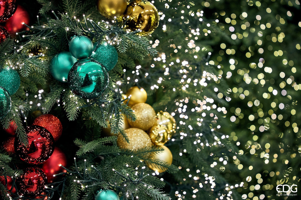 EDG Enzo de Gasperi Palline di Natale Decorazione Grappolo 10 pezzi Verde Smeraldo