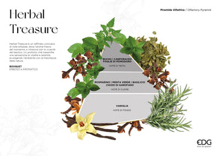 EDG Enzo De Gasperi Profumatore Quadrato con Bastoncini 1200 ml Herbal Treasure