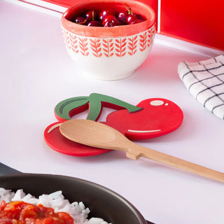 Fisura Poggia Mestolo Cherry in Silicone Alimentare