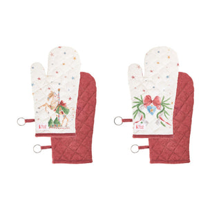 Nuvole di Stoffa Guanto da Cucina Natalizio Fiocco 19x32 cm