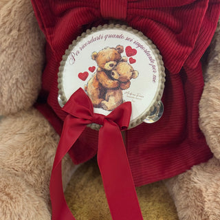 Madame Fioccò Orsetto Teddy con Tamburello H100