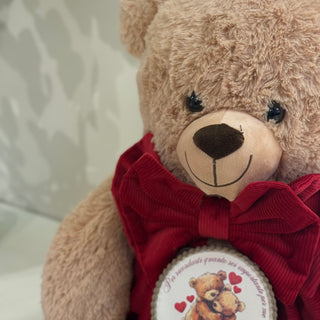 Madame Fioccò Orsetto Teddy con Tamburello H100