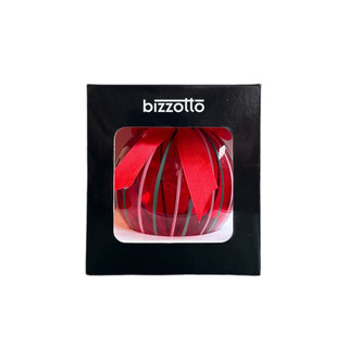 Andrea Bizzotto Sfera VT Stripes in Vetro D8 cm Rosso