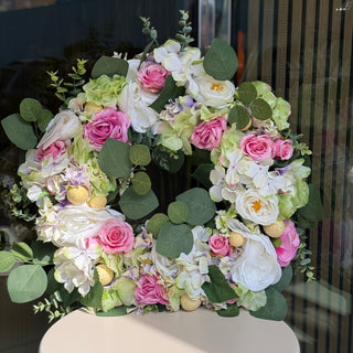 Lena's Flowers Mittelgroße Girlande mit Samtschleife D20 Lila