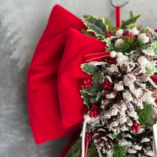 Fiori Di Lena Doppio Fiocco Imbottito con Pino Cadente e Pigne H75