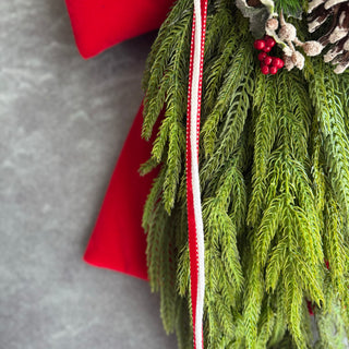 Fiori Di Lena Doppio Fiocco Imbottito con Pino Cadente e Pigne H75