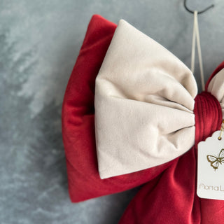 Fiori Di Lena Fiocco Puntale Bombato in Velluto Bicolor H40