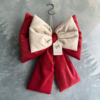 Fiori Di Lena Fiocco Puntale Bombato in Velluto Bicolor H40