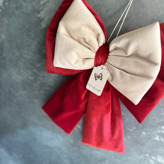 Fiori Di Lena Fiocco Puntale Bombato in Velluto Bicolor H40