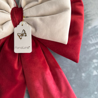 Fiori Di Lena Fiocco Puntale Bombato in Velluto Bicolor H40