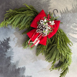 Fiori Di Lena Fuoriporta Arco con Fiocco e Pino Cadente