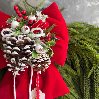 Fiori Di Lena Fuoriporta Arco con Fiocco e Pino Cadente