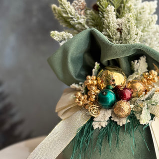 Fiori Di Lena Alberello Natalizio Profumato in Velluto Verde H45 cm