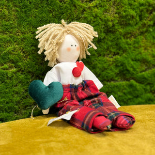 Sara's Idea Paje niño con vestido escocés Alt. 23 cm