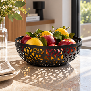 Alessi Fruttiera Cactus in Acciaio D21 cm Nera