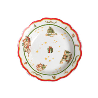 Love Tiffani Insalatiera Natalizia Fiore D30 cm in Ceramica