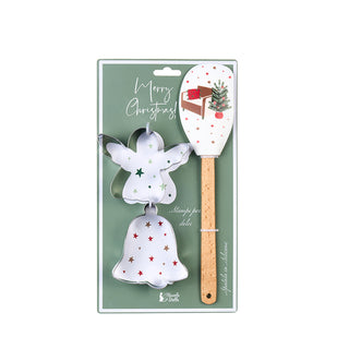 Stoffwolken-Spatel mit Weihnachtskuchenformen Weihnachtsbaum