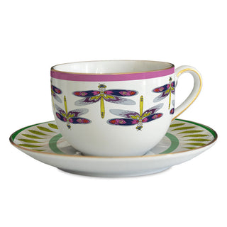 Baci Milano Amazonia Breakfast Cup and Saucer in Porcelain