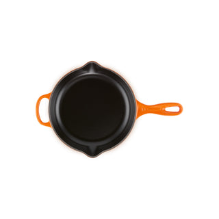 Le Creuset Evolution Double Spout Frying Pan in Vitrified Cast Iron D23 cm Orange