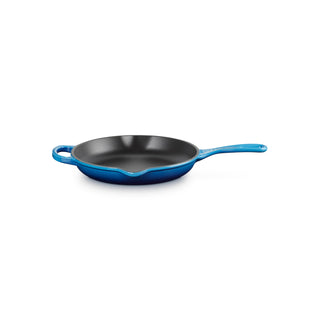 Le Creuset Evolution Double Spout Frying Pan in Vitrified Cast Iron D23 cm Azure Blue