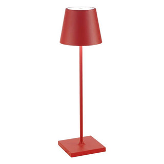 Zafferano Poldina Pro Lampada da Tavolo Rossa H38 cm