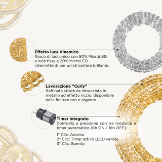 EDG Enzo De Gasperi Corona Led Curly 500 Microled D50 cm