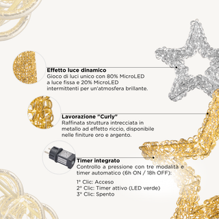 EDG Enzo De Gasperi Decoro Curly Stella Microled D100 cm