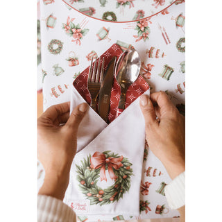 Nuvole di Stoffa Porta Posate Storia di Natale 29,5x13 cm