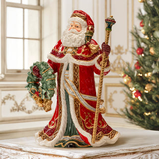 Lamart Babbo Natale con Ghirlanda H33 cm in Ceramica