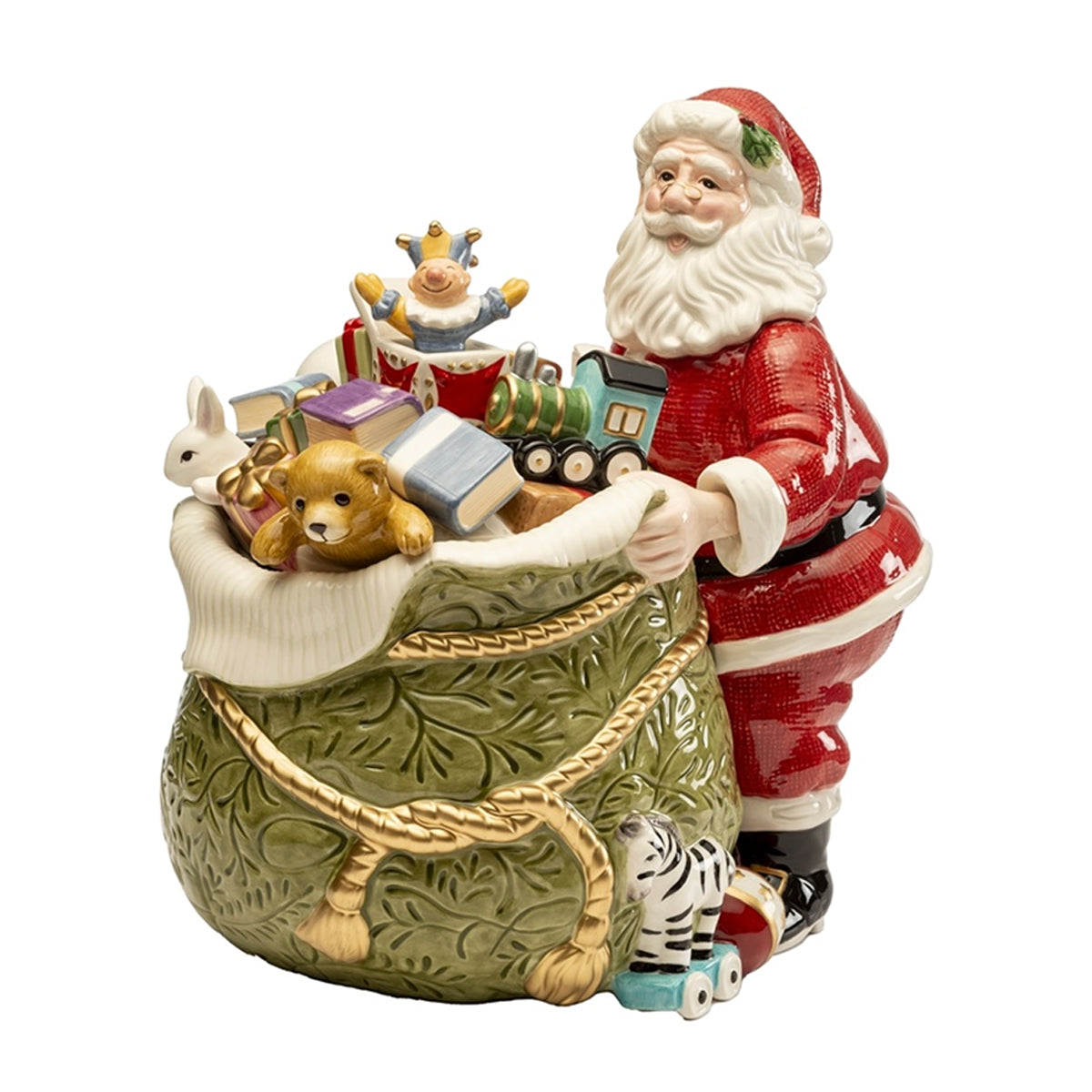 Lamart Weihnachtsmann mit Geschenksack H 34 cm aus Keramik – Le Gioie