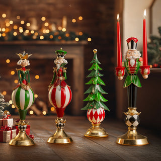 Lamart Soldatino Schiaccianoci Portacandele H52 cm in Resina