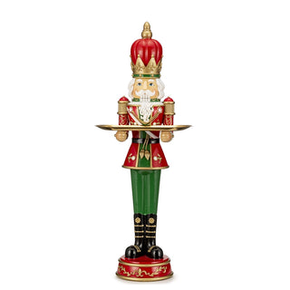 Lamart Soldatino Schiaccianoci con Vassoio H61 cm in Resina