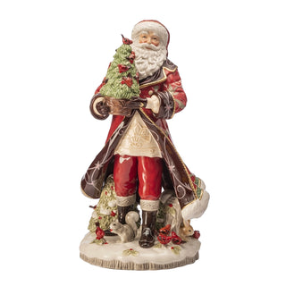 Lamart Babbo Natale con Albero H50 cm in Porcellana