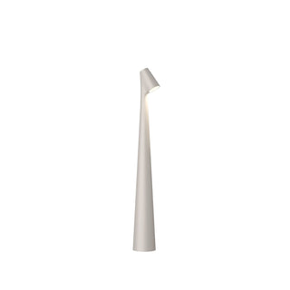 Lámpara de mesa recargable Delia de metal Al. 45 cm blanco