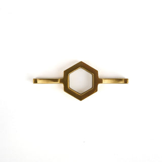 Le Gioie Cutlery Rest Hexagon in Gold Stainless Steel