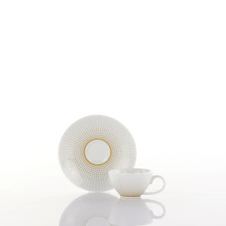 Weissestal Set of 2 Vintage Gold Porcelain Cups and Saucers
