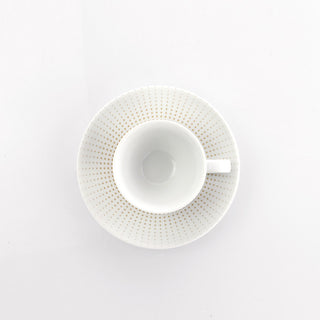 Weissestal Set of 2 Vintage Gold Porcelain Cups and Saucers