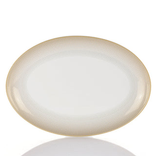 Weissestal Vintage Gold Ovales Tablett 36 cm aus Porzellan