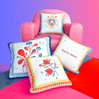 Baci Milano Cushion with Double Face Embroidery Mamma Mia 60x60 cm Mamma Mia
